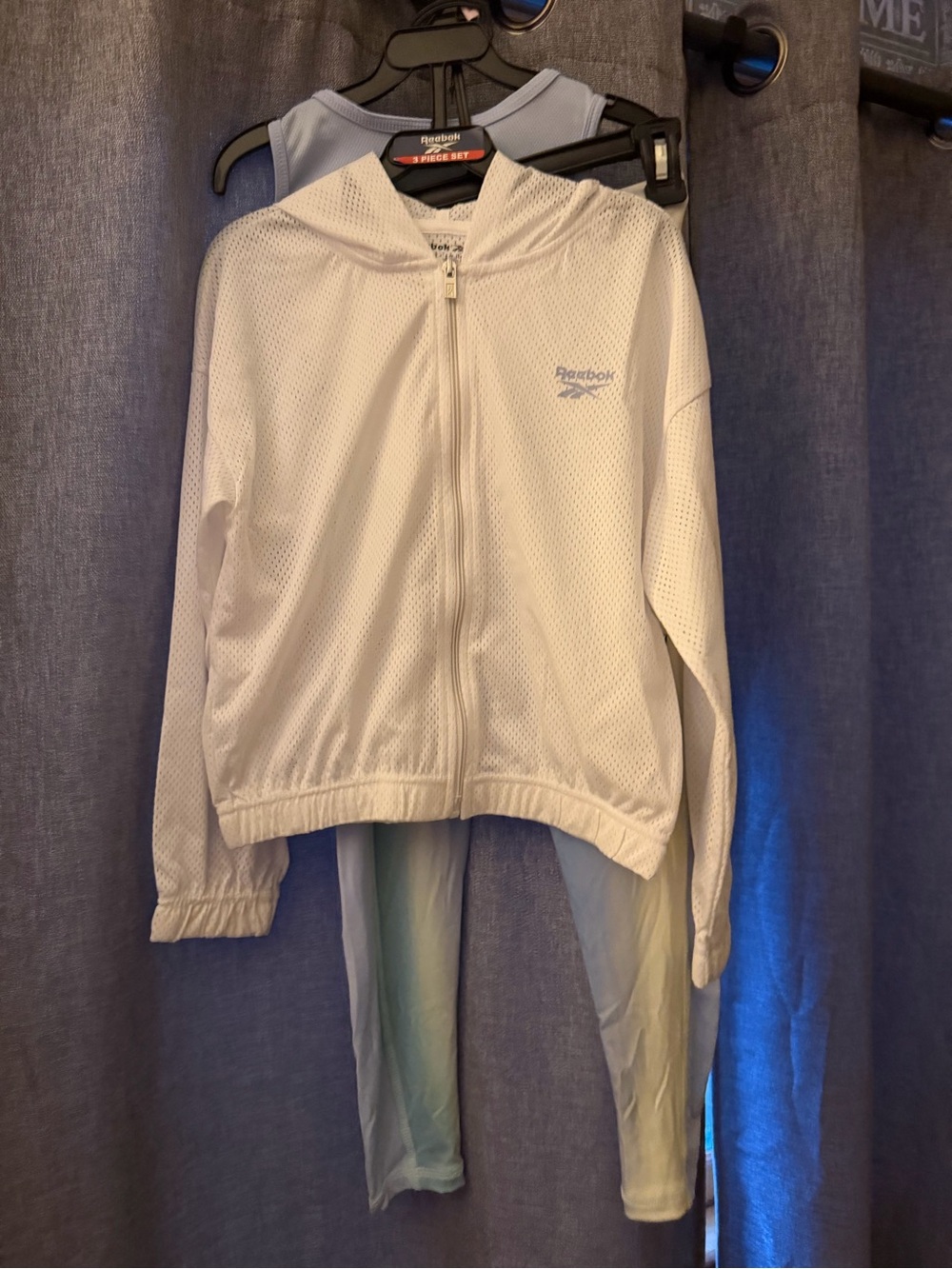 Reebok Light Blue 3PC Printed Mesh Set - Youth